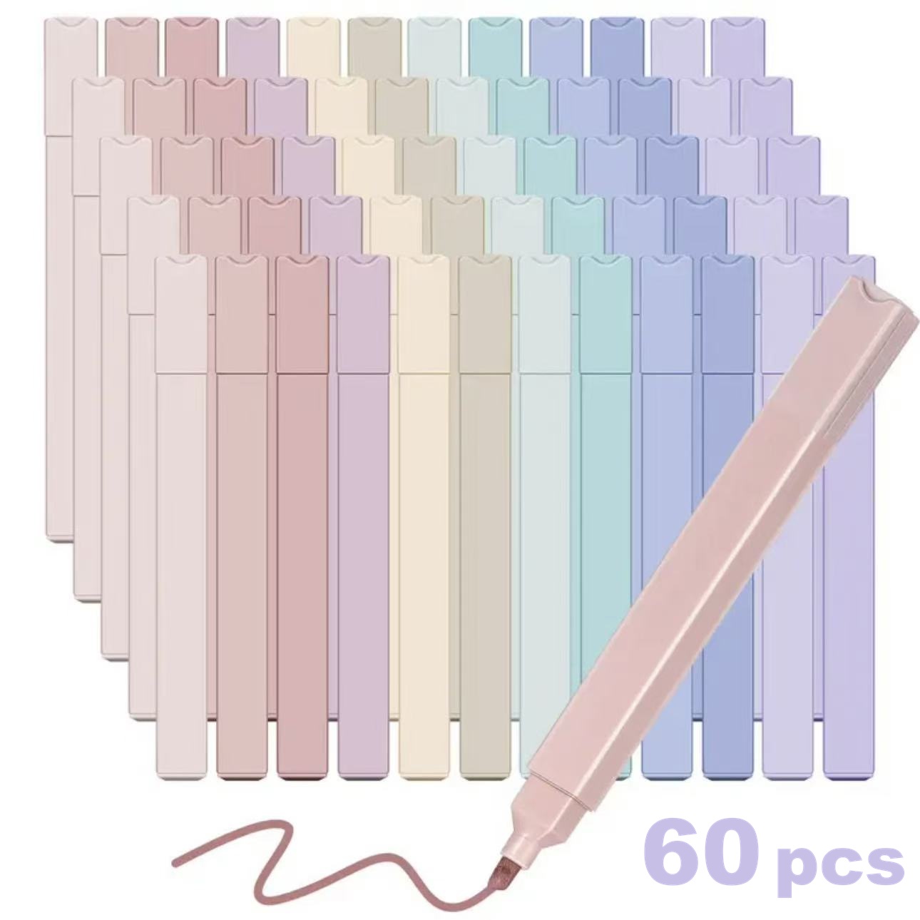 Highlighter Set Pastel - Set di 12/60 Evidenziatori Estetici -