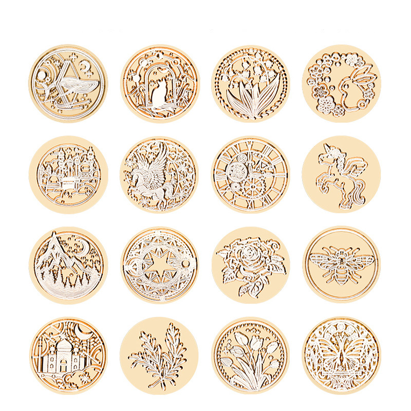 Wax Seal Stamp Kit - Timbro per Ceralacca con Motivo Rosa