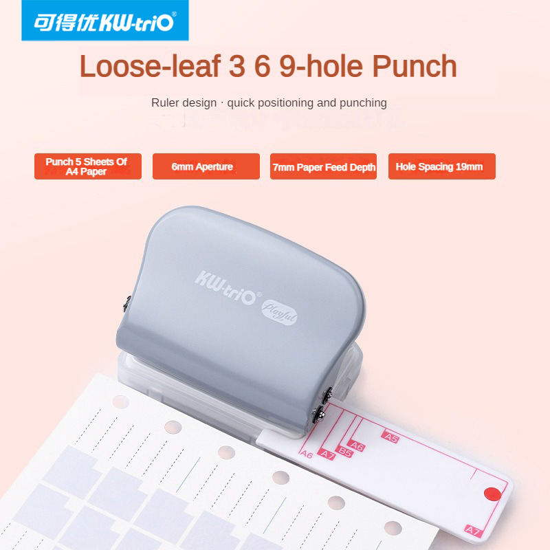 Paper Punch 3 Hole - KW-Trio A5 B5 A6 3 fori