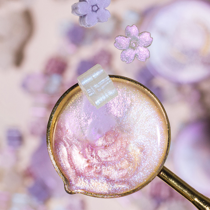 Wax Seal Stamp Kit - Colore misto Glitter Sakura Sigillo di