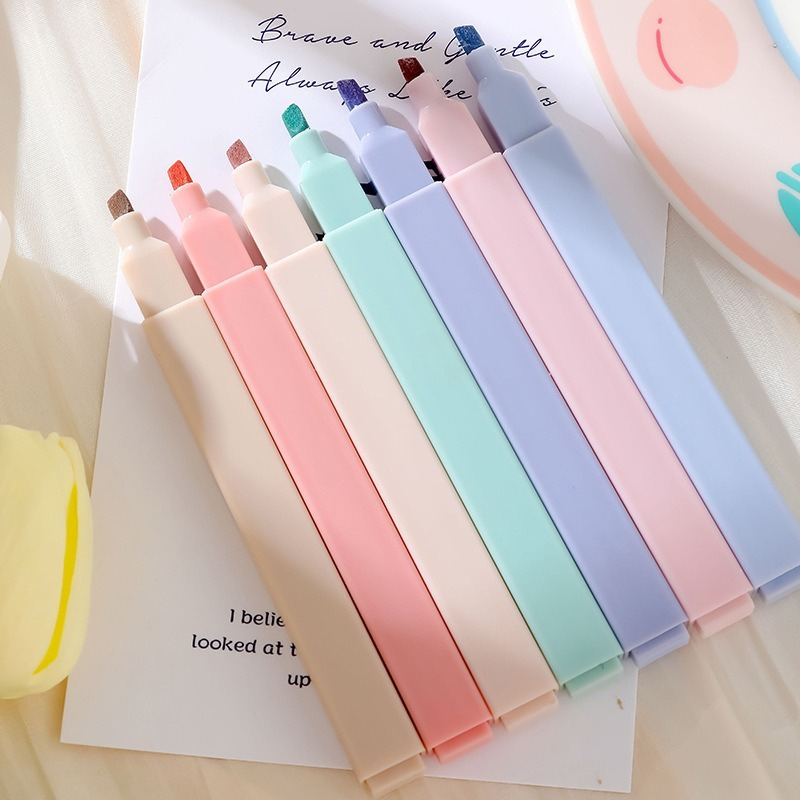 Highlighter Set Pastel - 6 pz/set Evidenziatore di Colore Pastello