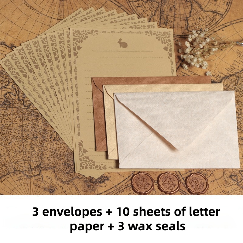 Set di 16 Buste Vintage in Lin - Wax Seal Stamp Kit recensione e prezzo