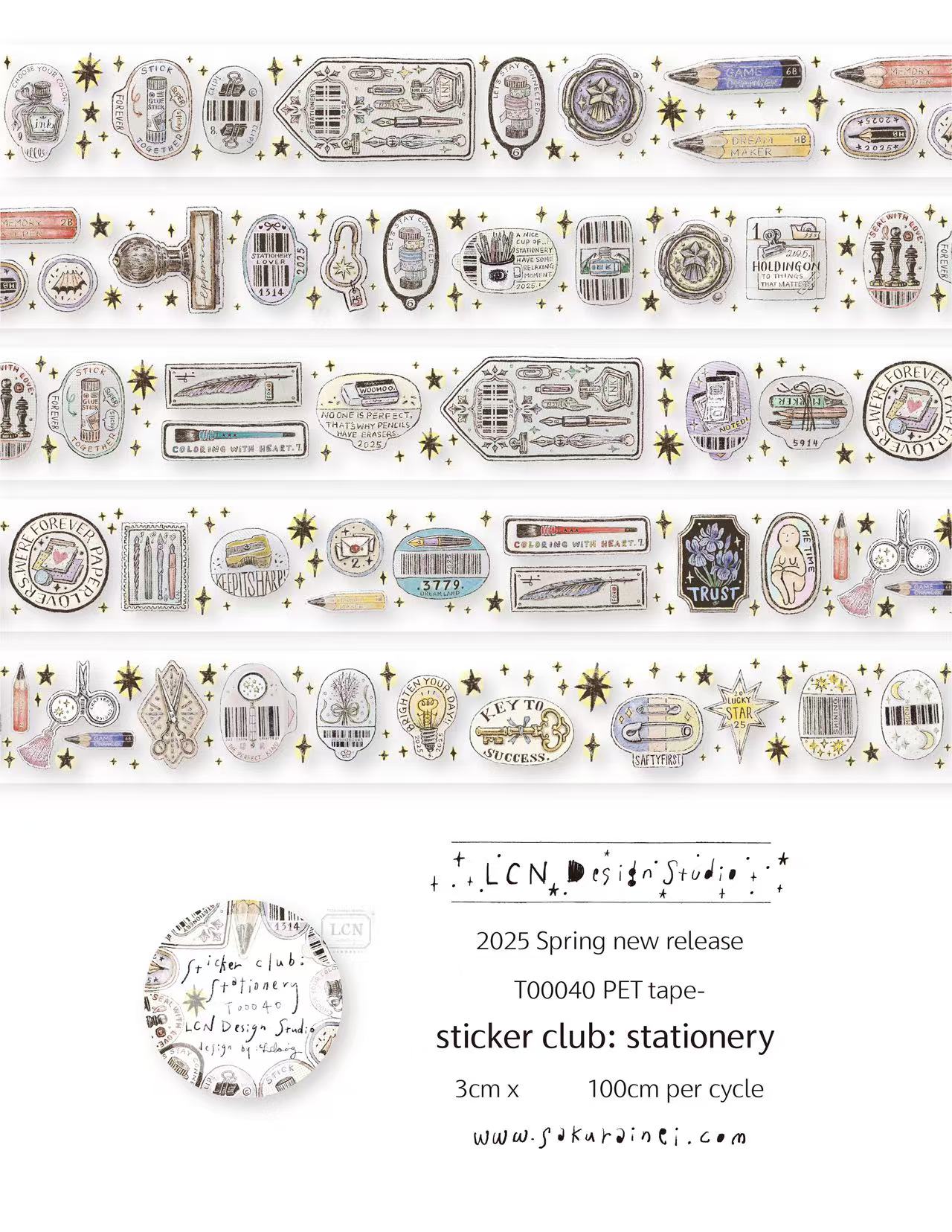 1 anello LCN adesivo vintage C - Washi Tape Set recensione e prezzo