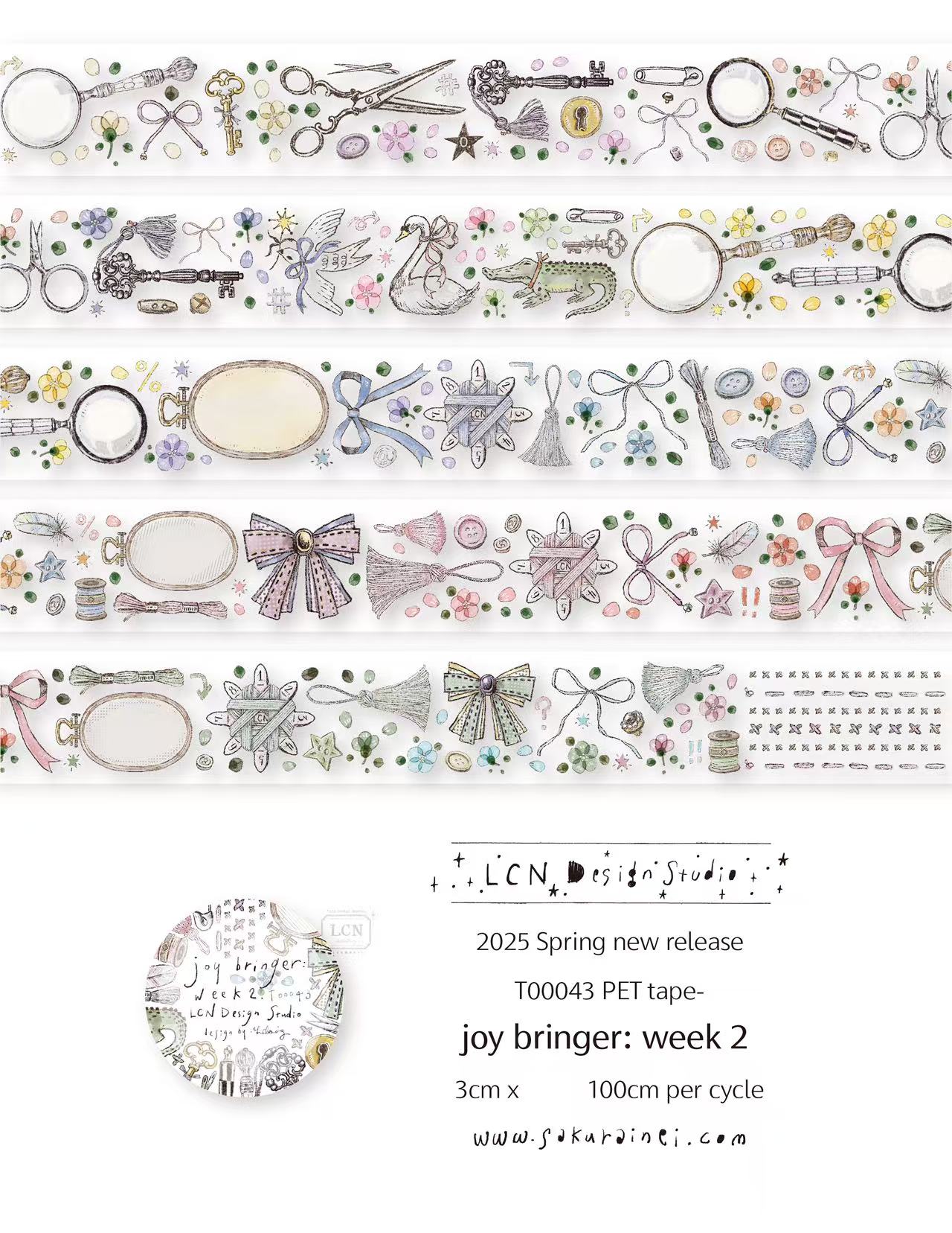 1 anello LCN adesivo vintage C - Washi Tape Set recensione e prezzo